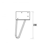 Jeu de 2 pieds Uniiq 23 cm Blanc - SALGAR Réf. 24716