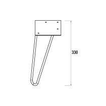 Jeu de 2 pieds Uniiq 33 cm Blanc - SALGAR Réf. 24713