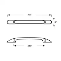 Jeu de 2 poign&eacute;es pour baignoire Chrome - JACOB DELAFON R&eacute;f. E75114-CP