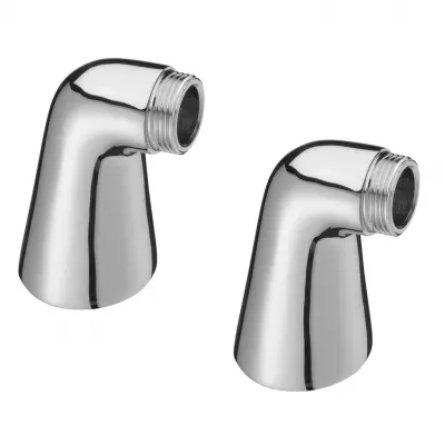 Jeu de 2 raccords colonnettes (G1/2 - G3/4) avec silencieux Chrome - JACOB DELAFON R�f. E75456-CP