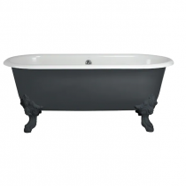 Jeu de 4 pieds \ pattes de lion\  Cléo peint Gris intense RAL 7016 Mat - Jacob Delafon Réf. E4010N-MGB