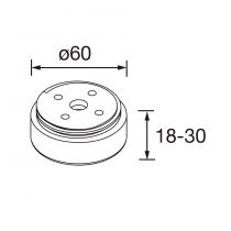 Jeu de 4 pieds pour meuble 3 tiroirs Chrome - SALGAR Réf. 97257