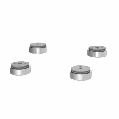 Jeu de 4 pieds pour meuble 3 tiroirs Chrome - SALGAR R�f. 97257