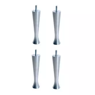 Jeu de 4 pieds SILHOUETTE 16,5 cm coloris acier bross� - R�f. JK0851300000100