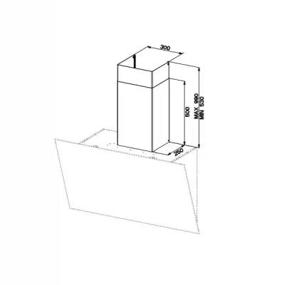 Kit chemin�e pour �vacuation ext�rieure 500/500 Noir - ROBLIN R�f. 6411126