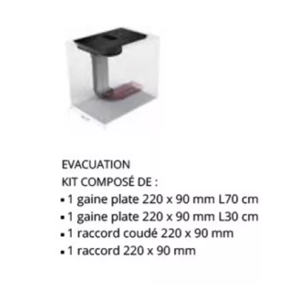 Kit d\'�vacuation pour hottes de plaque - ROBLIN R�f. 6841856 / 1120616145