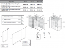 Kit de 2 profilés de fin redécoupable Blanc mat - Jacob Delafon Réf. E66020-BLT