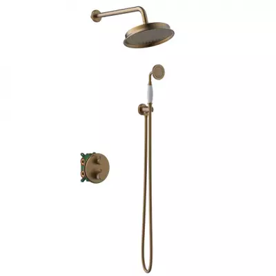 Kit de douche encastr� thermostatique Icare Cuivr� bross� - O\'DESIGN R�f. ICA802CB