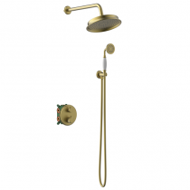 Kit de douche encastré thermostatique Icare Or brossé - O\'DESIGN Réf. ICA802OB