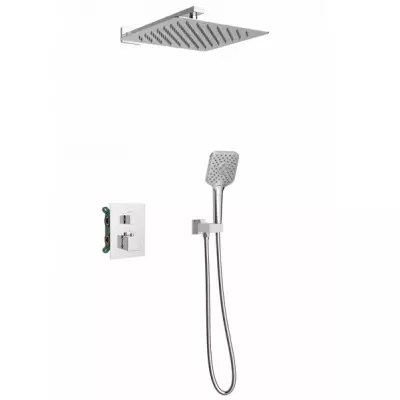 Kit douche encastr� thermostatique carr� Chrom� - O\'DESIGN R�f. KIT802HC-C