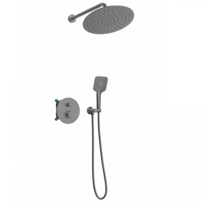 Kit douche encastr� thermostatique rond Gun - O\'DESIGN R�f. KIT802HR-G