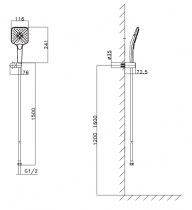 Kit douchette Drakar Carbone - O\'DESIGN Réf. DUP-DRAK-CA