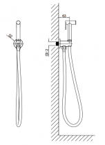 Kit douchette hygiénique Ixos Gun - O\'DESIGN Réf. KIT-DOHR-G