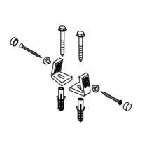 Kit fixation au sol cuvette WC ou bidet - Jacob Delafon R&eacute;f. E3078-CP
