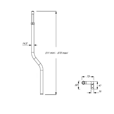 Kit pieds support de plage pour baignoire d\'angle - JACOB DELAFON R�f. E6D121-NF