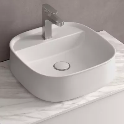 Lavabo � poser COZY 42x42cm Blanc mat - SALGAR R�f. 114532