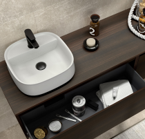 Lavabo à poser COZY 42x42cm Blanc mat - SALGAR Réf. 114532