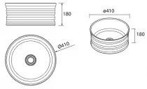 Lavabo à poser LOOP Ø 41x18cm Gris mat - SALGAR Réf. 114521