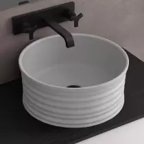 Lavabo à poser LOOP Ø 41x18cm Gris mat - SALGAR Réf. 114521