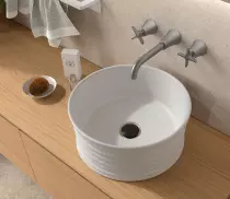 Lavabo à poser LOOP Ø 41x18cm Gris mat - SALGAR Réf. 114521
