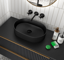 Lavabo à poser VENICE 48x32.5cm Noir mat - SALGAR Réf. 114535
