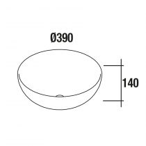 LAVABO BOL SOLID RD.400x150 - SALGAR Réf. 26536