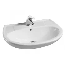 Lavabo Brive 54 x 46,5 cm avec trop-plein Blanc brillant - JACOB DELAFON R&eacute;f. E1282F-00
