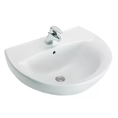 Lavabo Patio 55 x 45 cm avec trop-plein Blanc brillant - JACOB DELAFON R�f. E4158-00