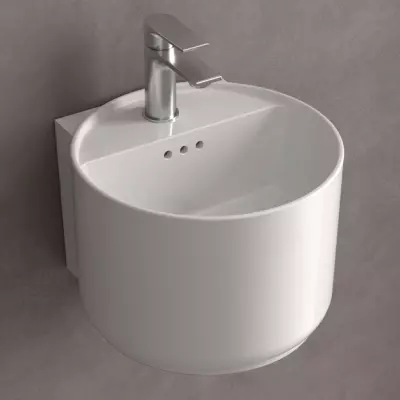 Lavabo suspendu MONOLITH MINI �365x380mm Blanc brillant - SALGAR R�f. 114527