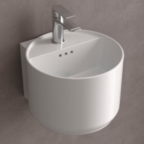 Lavabo suspendu MONOLITH MINI Ø365x380mm Blanc brillant - SALGAR Réf. 114527