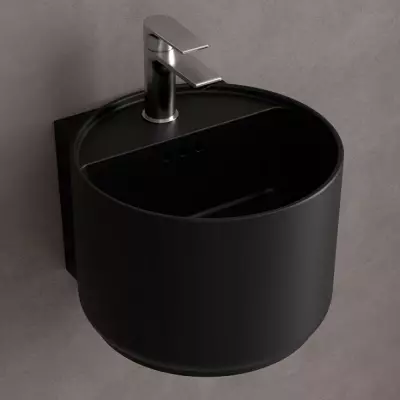 Lavabo suspendu MONOLITH MINI �365x380mm Noir mat - SALGAR R�f. 114529