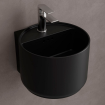Lavabo suspendu MONOLITH MINI Ø365x380mm Noir mat - SALGAR Réf. 114529