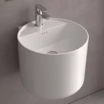 Lavabo suspendu MONOLITH ROUND Ø45x38cm Blanc brillant - SALGAR Réf. 114525