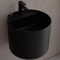 Lavabo suspendu MONOLITH ROUND Ø45x38cm Noir mat - SALGAR Réf. 114526