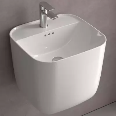 Lavabo suspendu MONOLITH SQUARE 42x40cm Blanc brillant - SALGAR R�f. 114523
