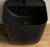 Lavabo suspendu MONOLITH SQUARE 42x40cm Noir mat - SALGAR Réf. 114524