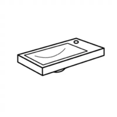 Lave-mains 40.4cm perc� 1 trou sans porte-savon - DECOTEC R�f. 1145261