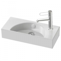 Lave-mains compact Odéon Rive gauche 50cm 1 trou à droite Blanc - Jacob Delafon Réf. EGO112-56-00