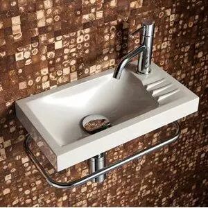Lave-mains Decotec Sucre 40.4cm perc� 1 trou sans trop-plein C�ramyl sans porte-savon