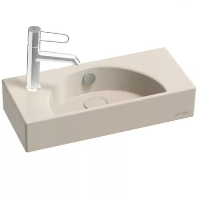 Lave-mains Od�on Rive gauche 50cm 1 trou � gauche SublimTech Laque satin�e (8 finitions au choix) - JACOB DELAFON EGO112-55-xxx
