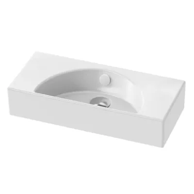 Lave-mains Od�on Rive gauche 50cm pr�-per�� Blanc - JACOB DELAFON R�f. EGO112-00