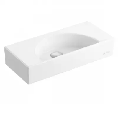 Lave-mains Od�on Rive gauche 50cm pr�-per�� sans trop-plein Blanc - JACOB DELAFON R�f. EGO002-00