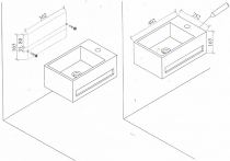 Lave-mains RAVEN 40cm Blanc mat - Aquarine Réf. 825541