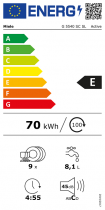 Lave-vaisselle pose libre 45cm 9 couverts 8.1l E Blanc - MIELE Réf. G 5540 SC SL