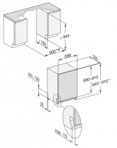 Lave-vaisselle tout intégrable 14 couverts 8.4l B - MIELE Réf. G 7197 SCVi XXL AutoDos 125 edition