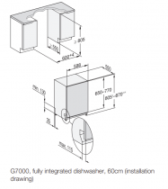 Lave-vaisselle tout intégrable 14 couverts 8.5l D - MIELE Réf. G 5150 SCVi