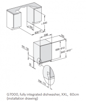 Lave-vaisselle tout intégrable 14 couverts 8.5l D - MIELE Réf. G 5155 SCVi XXL