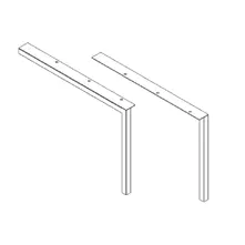 Lot de 2 pieds H.33cm Cascade / Laque au choix - DECOTEC 1826401