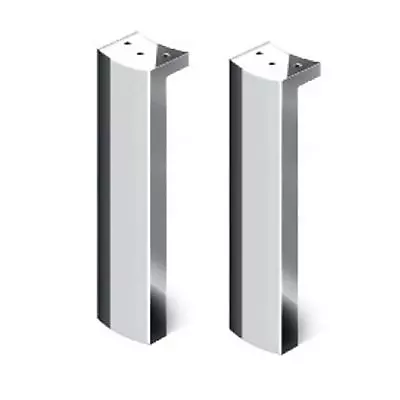 Lot de 2 pieds Illusion 26cm - Chrom� brillant - DECOTEC R�f. 1771101