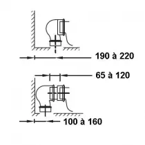 Manchon coud&eacute; pour sortie verticale - JACOB DELAFON R&eacute;f. E6276-NF